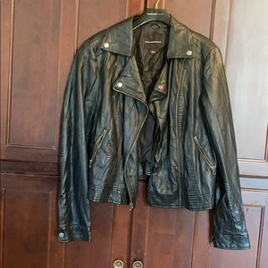 Rock & Republic classic Black faux leather Jacket